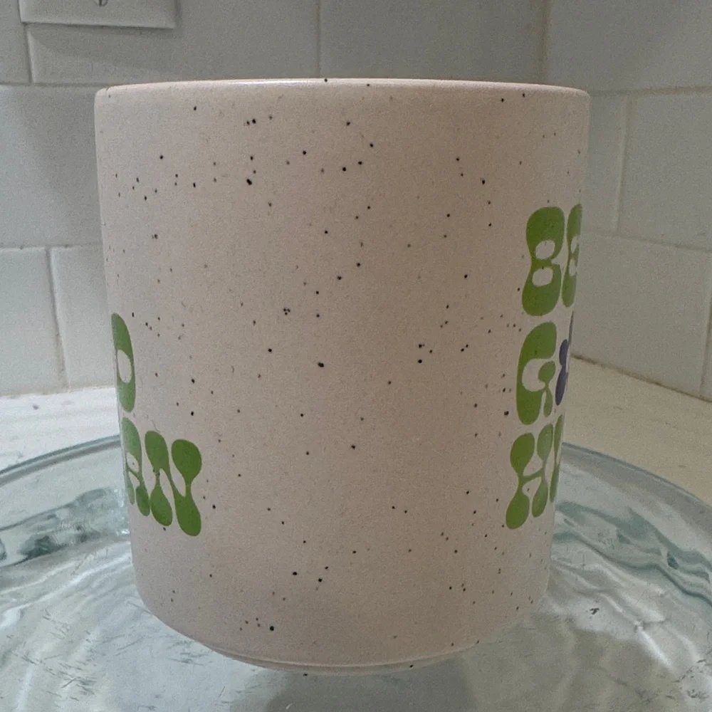 Speckled Ceramic Mug - Be a Good Human - Cream